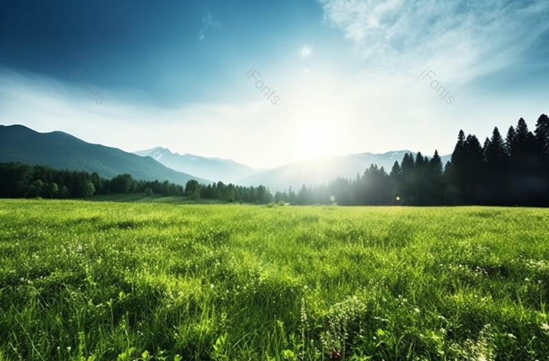 阳光下的绿色田野草地实拍背景,高清,摄影图,摄影图片,图片大全,摄影图免费下载